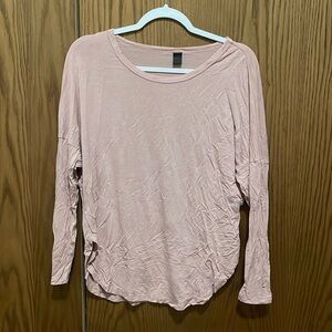 Pink Drop Shoulder Long Sleeve